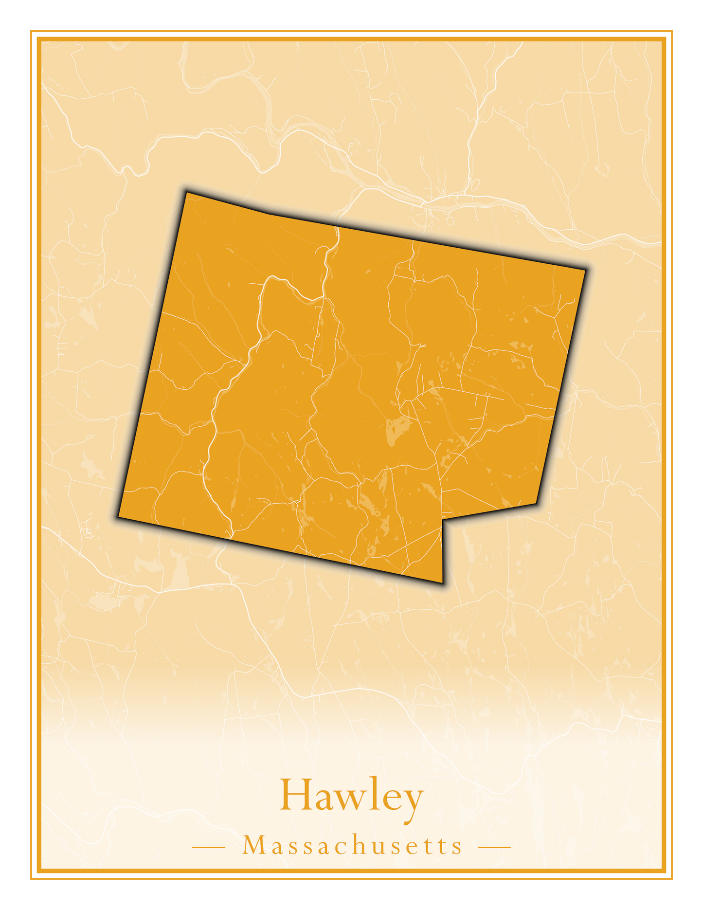 Massachusetts Towns - Street Map (Hawley - Hinsdale)