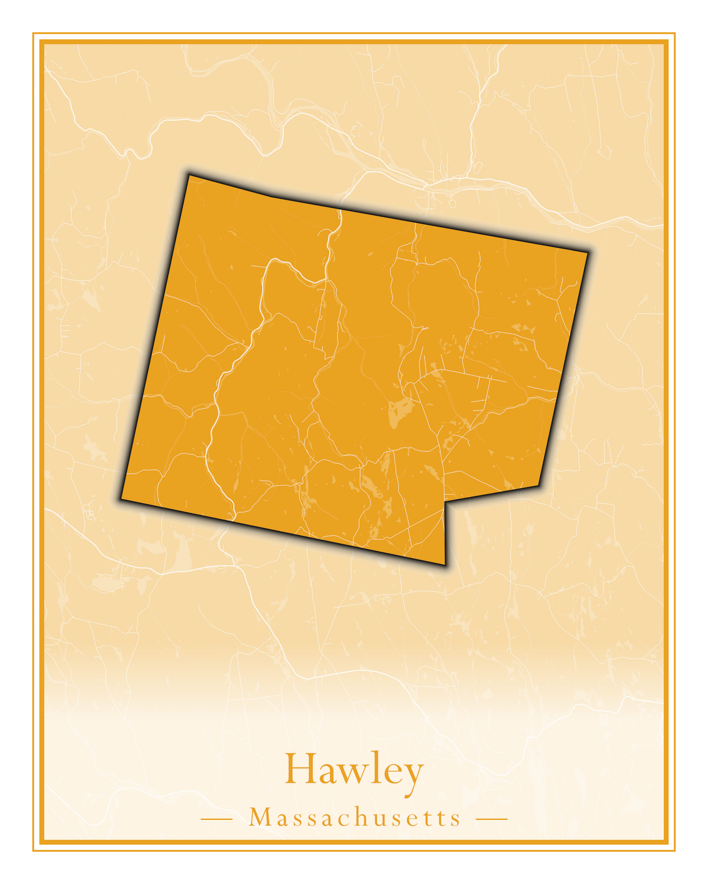 Massachusetts Towns - Street Map (Hawley - Hinsdale)