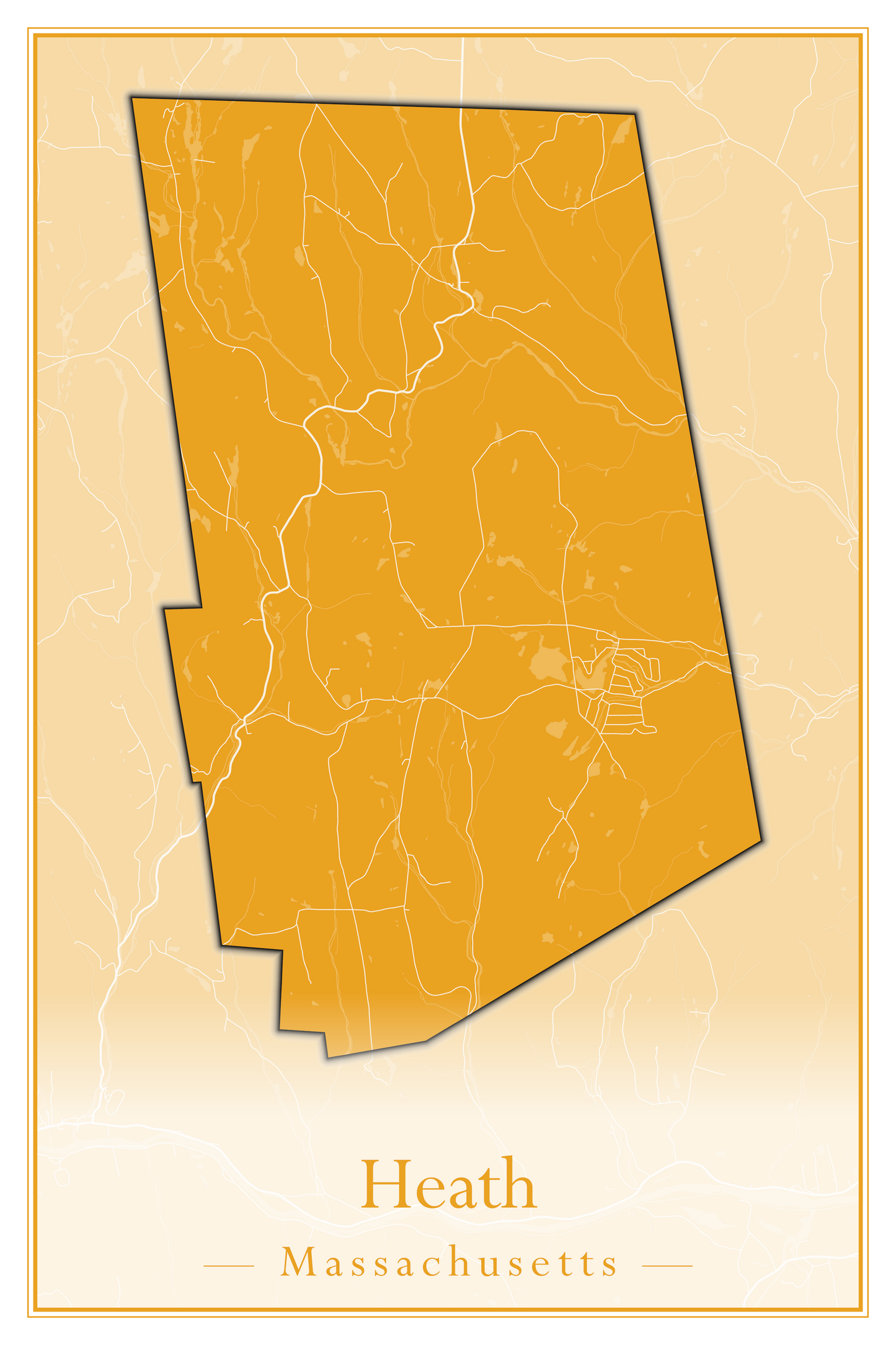 Massachusetts Towns - Street Map (Hawley - Hinsdale)