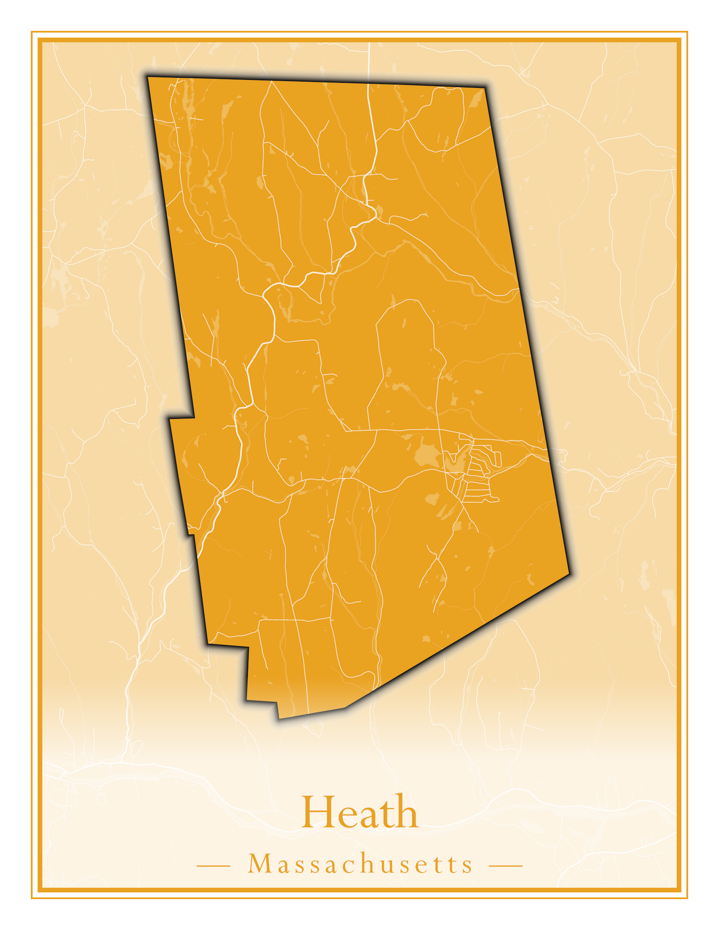 Massachusetts Towns - Street Map (Hawley - Hinsdale)