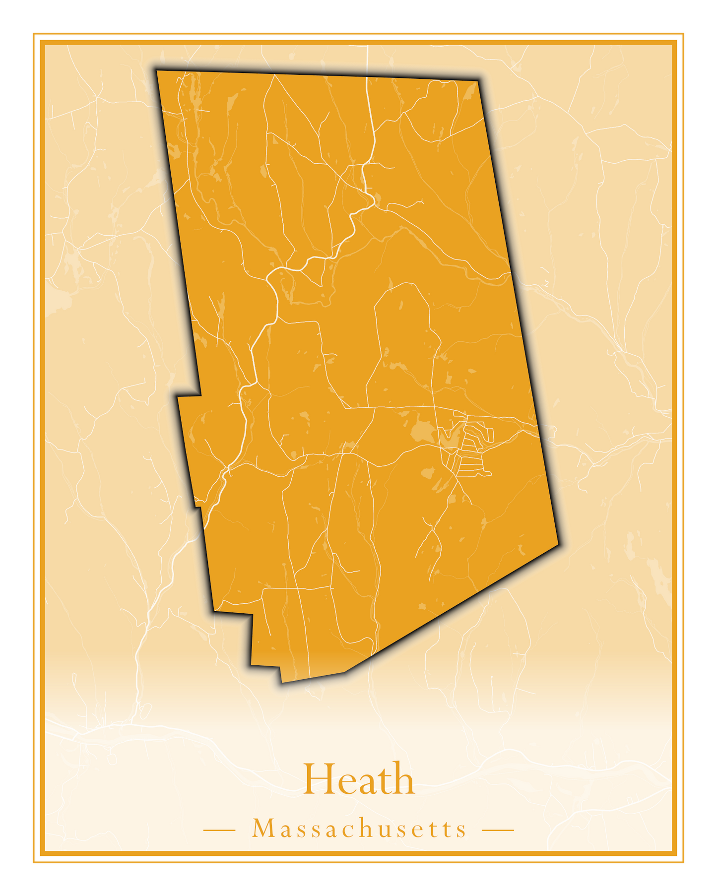 Massachusetts Towns - Street Map (Hawley - Hinsdale)