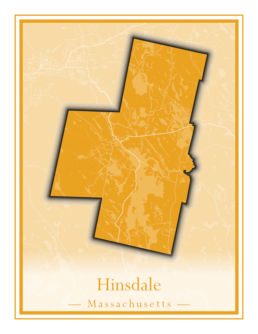 Massachusetts Towns - Street Map (Hawley - Hinsdale)