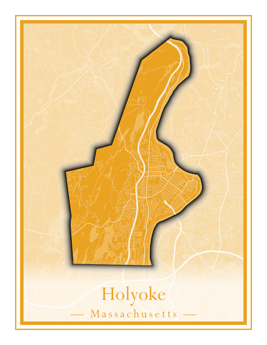 Massachusetts Towns - Street Map (Holyoke - Hubbardston)