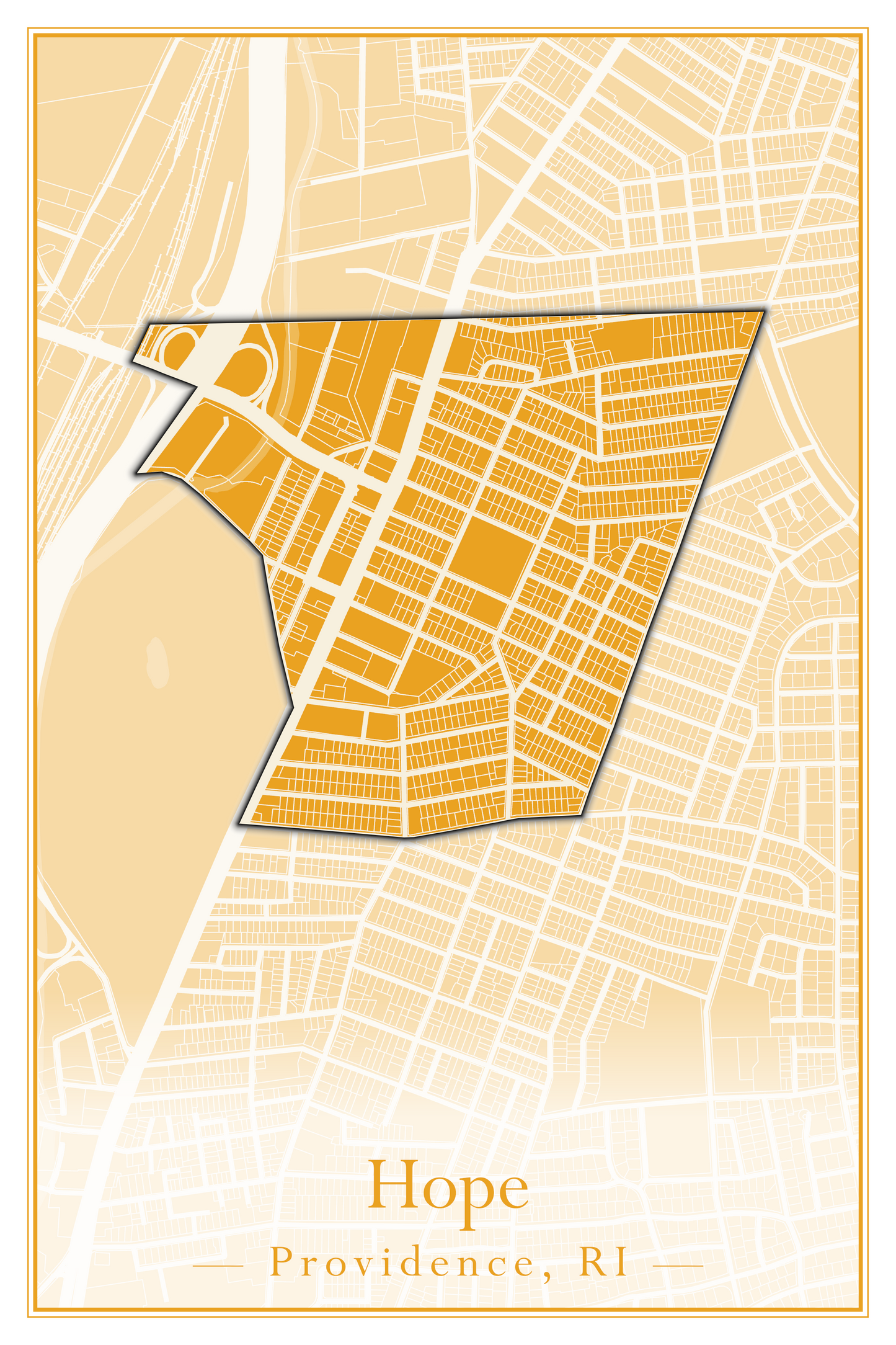 Providence Neighborhoods - Street Map (Hartford - Manton)