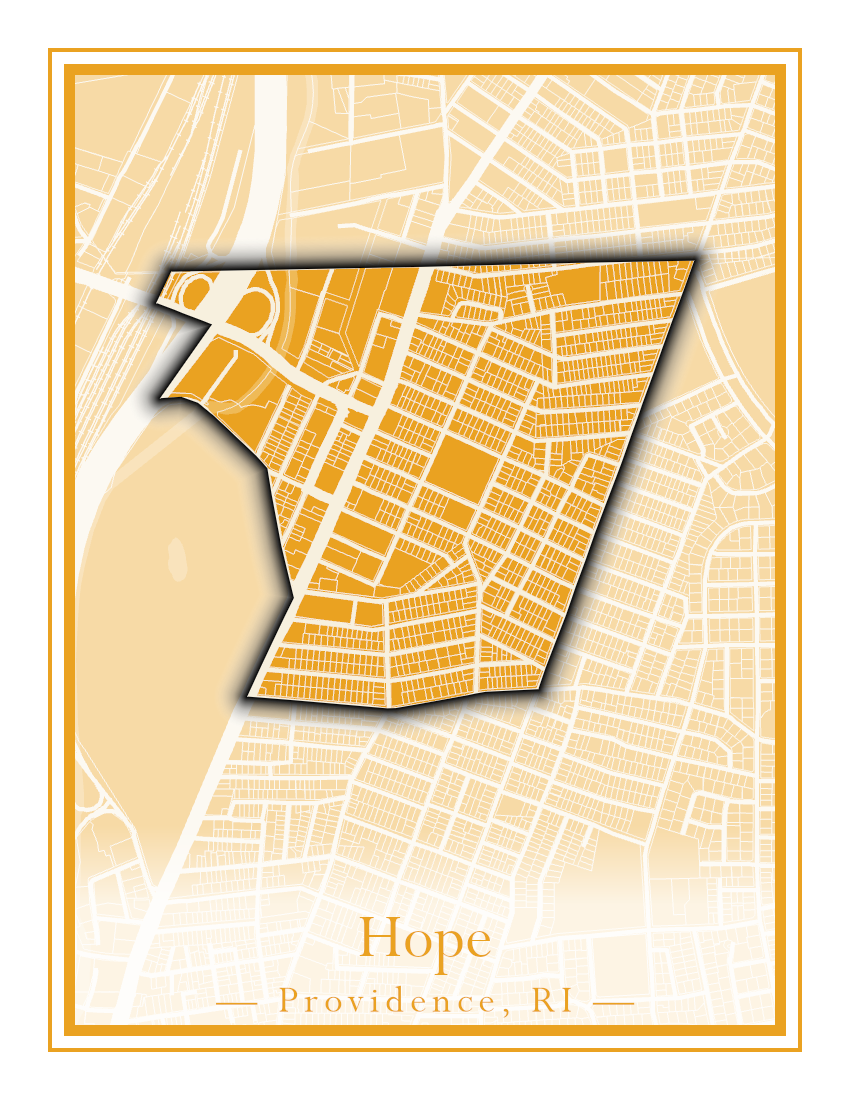 Providence Neighborhoods - Street Map (Hartford - Manton)