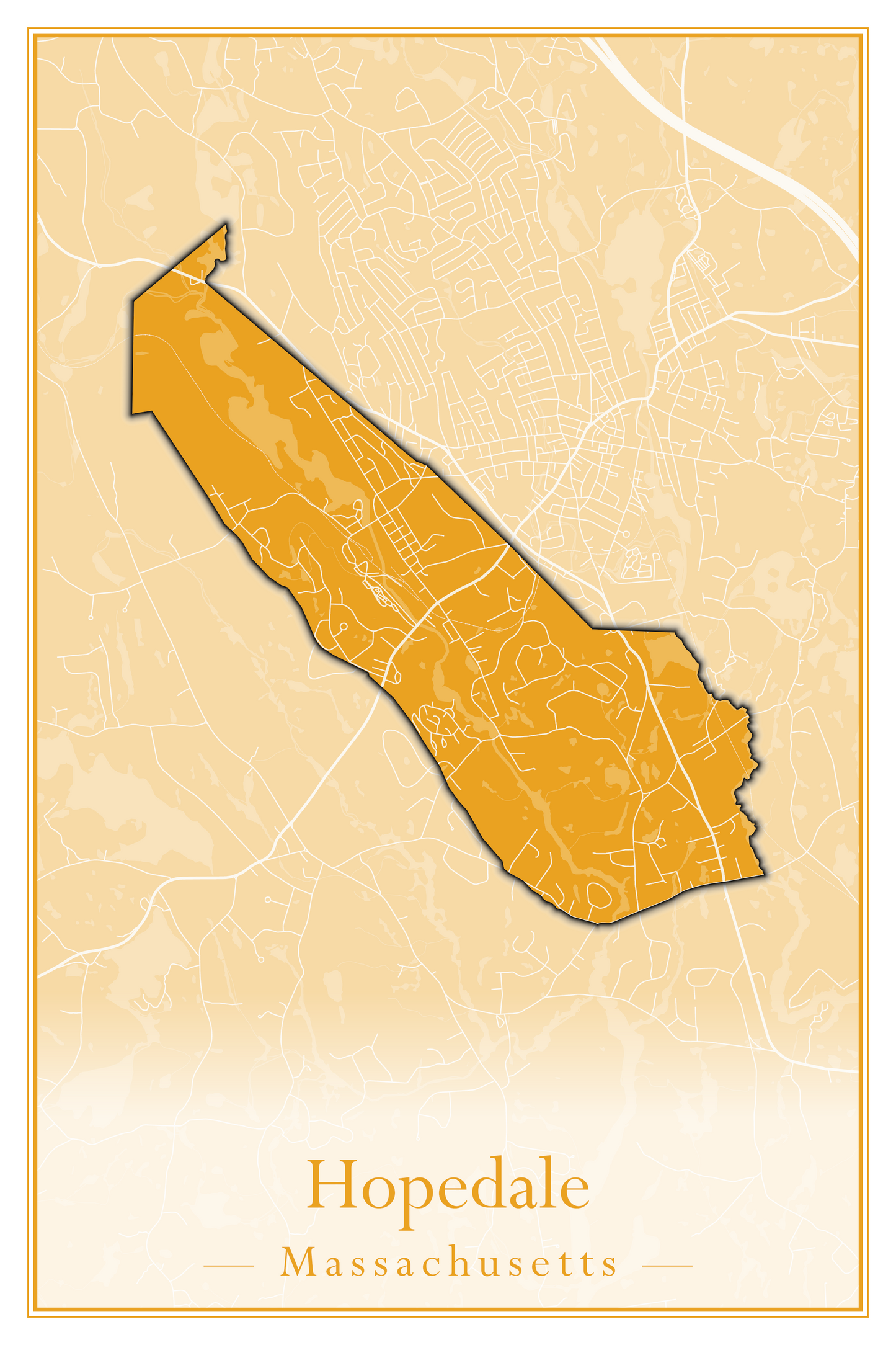 Massachusetts Towns - Street Map (Holyoke - Hubbardston)