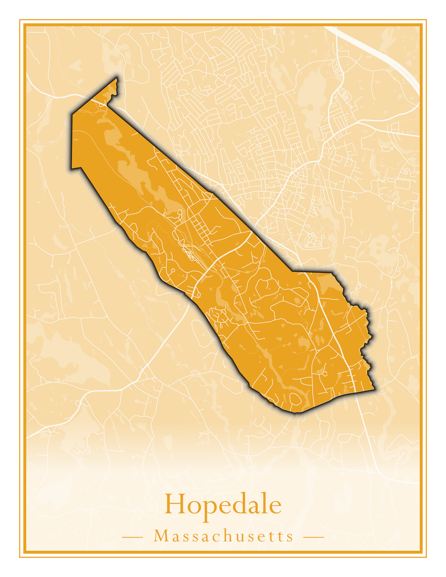 Massachusetts Towns - Street Map (Holyoke - Hubbardston)