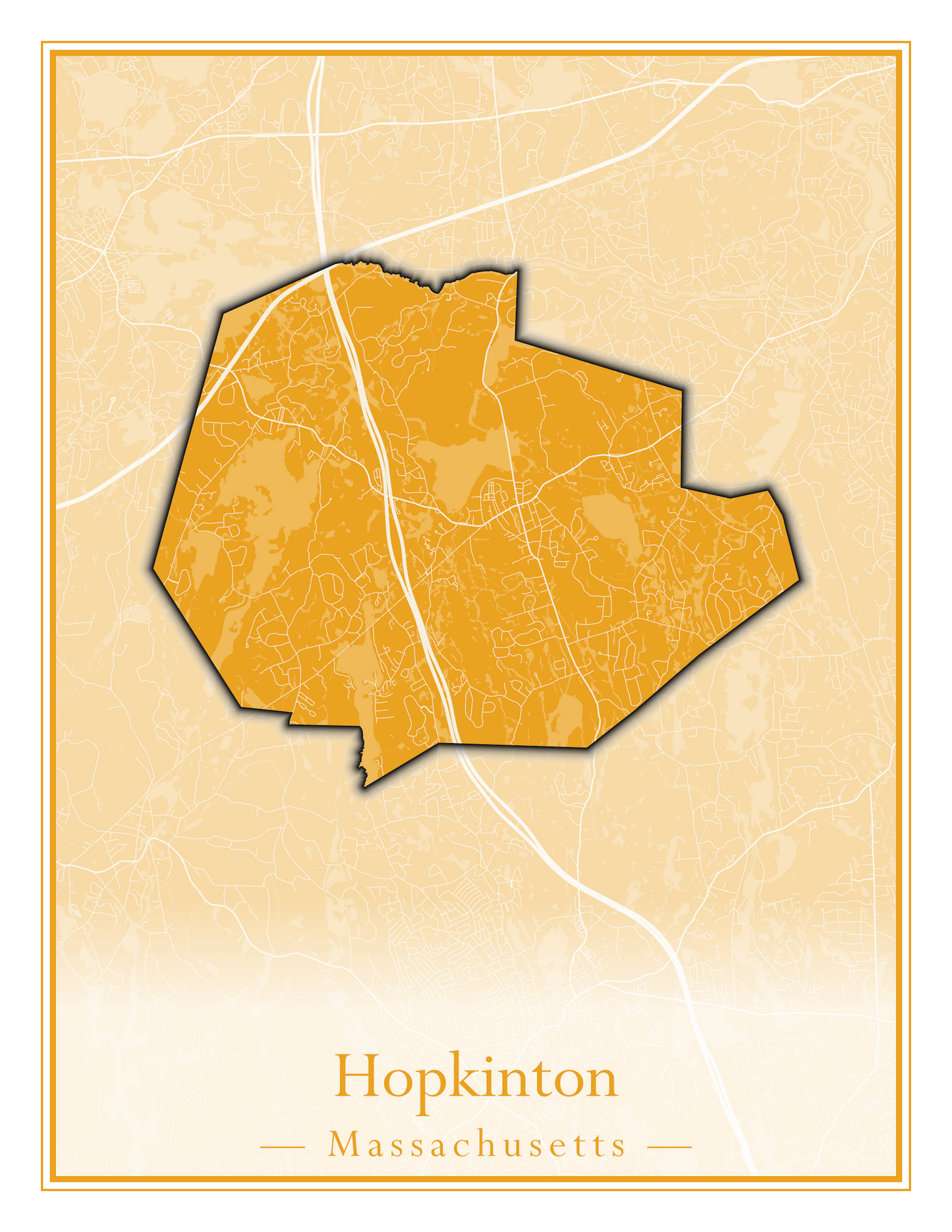 Massachusetts Towns - Street Map (Holyoke - Hubbardston)