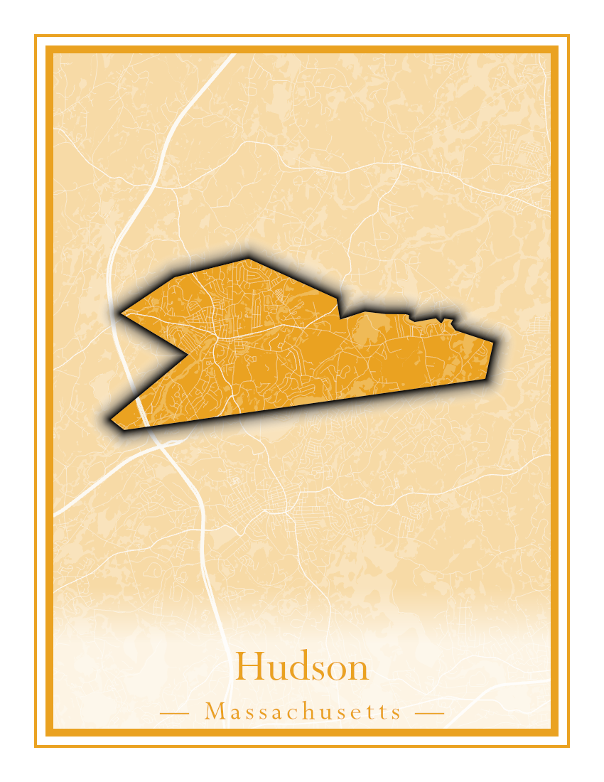 Massachusetts Towns - Street Map (Hudson - Ipswich)