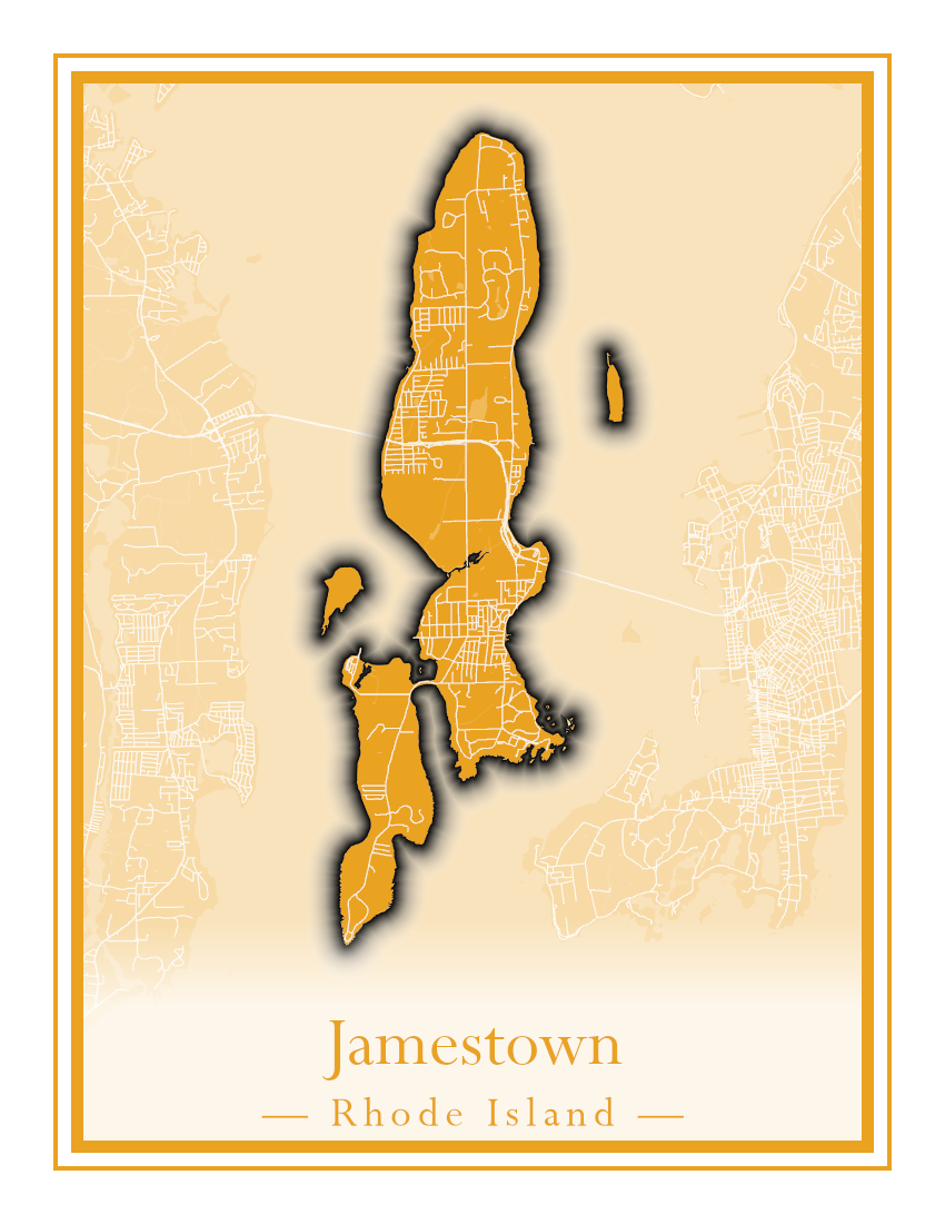 Rhode Island Towns - Street Map (Glocester - Johnston)