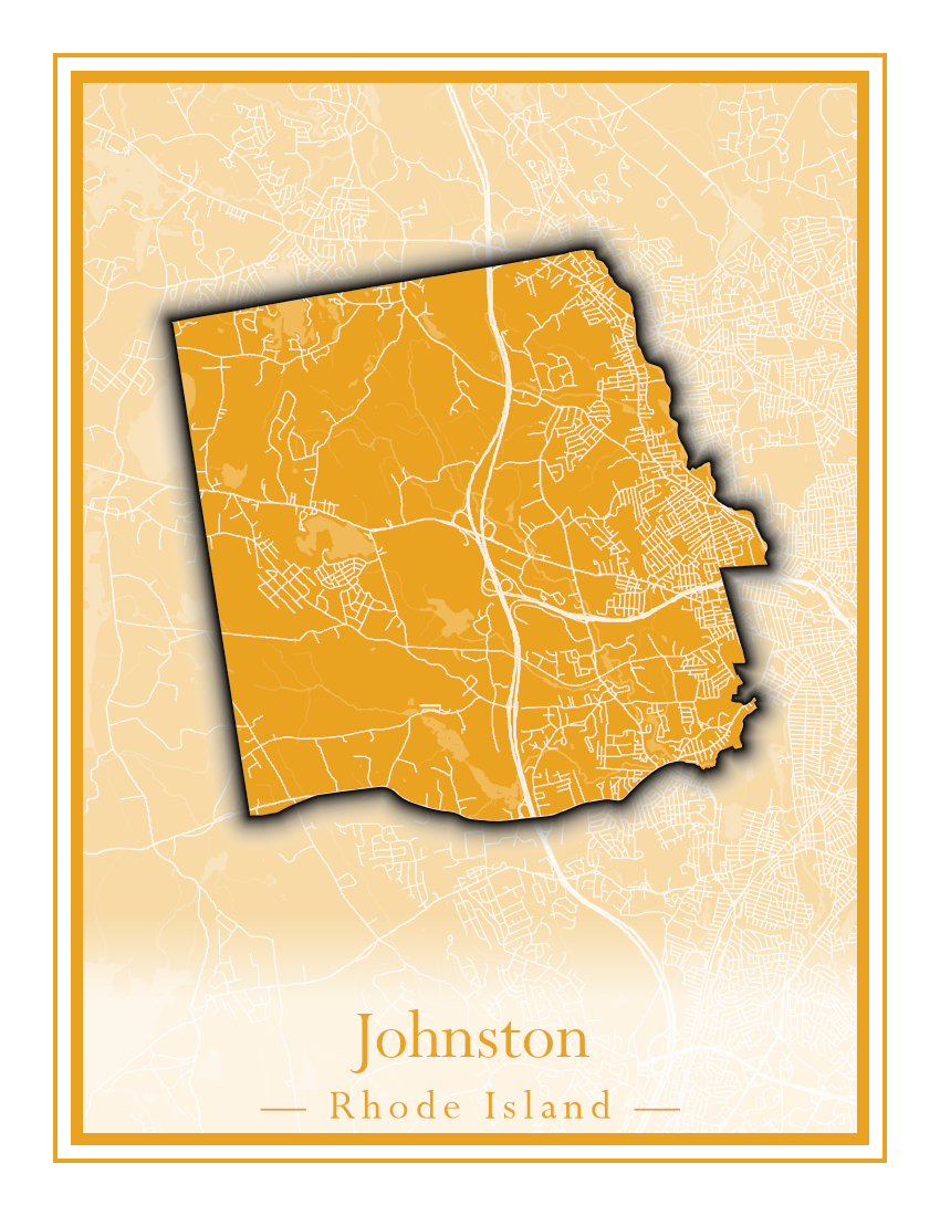 Rhode Island Towns - Street Map (Glocester - Johnston)