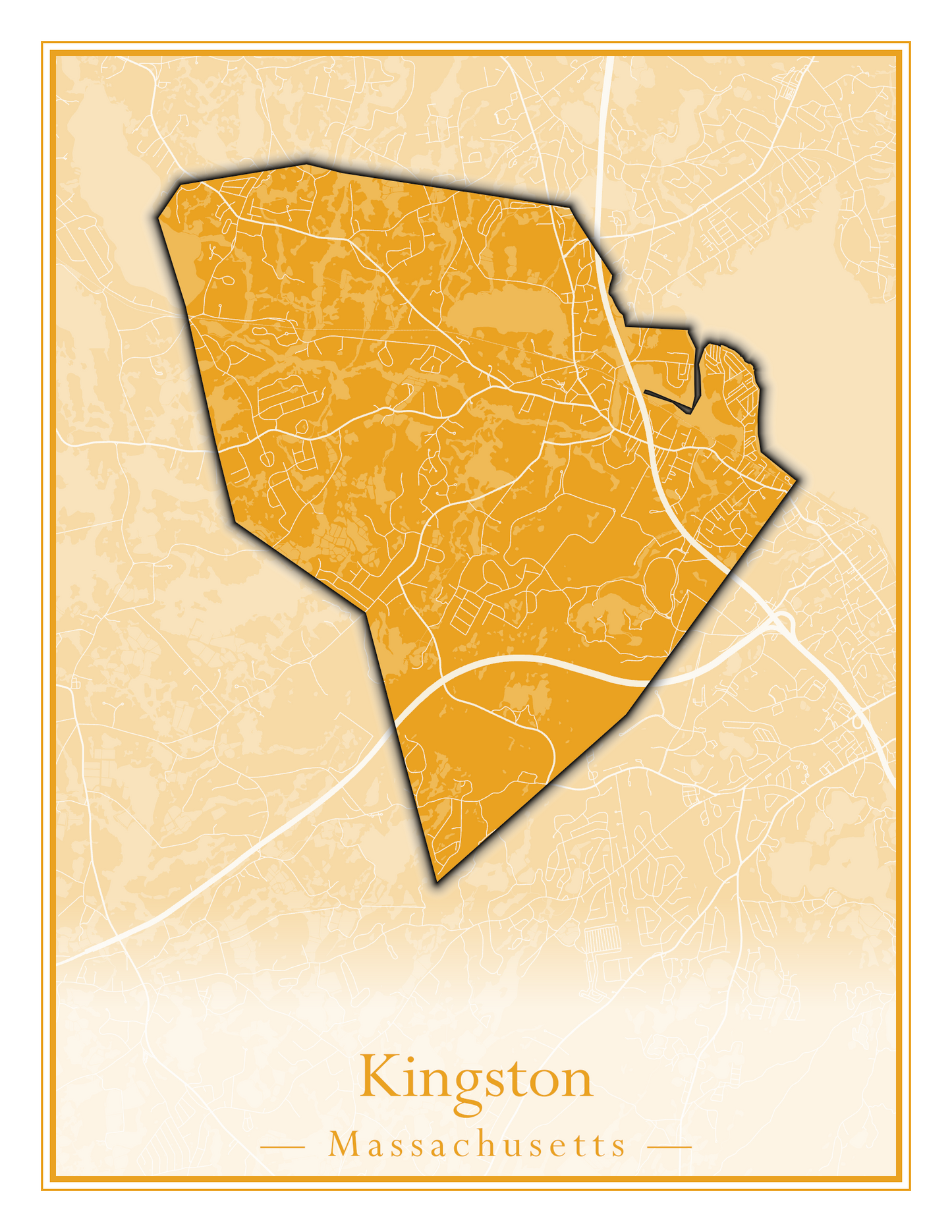 Massachusetts Towns - Street Map (Kingston - Lanesborough)