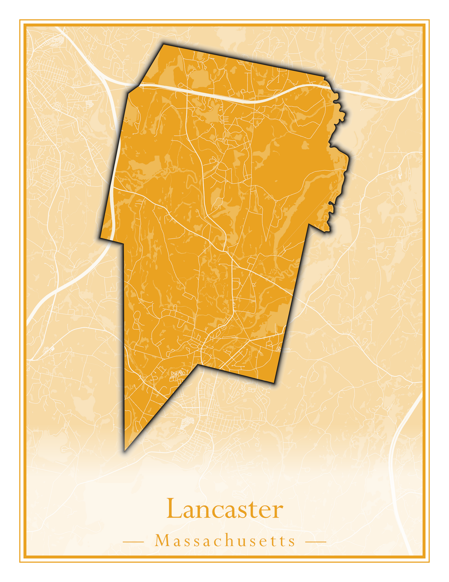 Massachusetts Towns - Street Map (Kingston - Lanesborough)