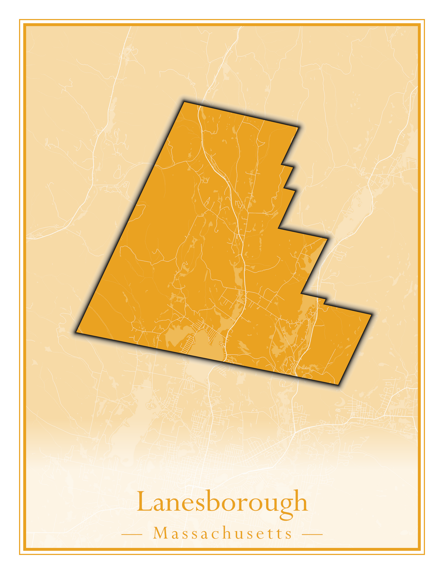 Massachusetts Towns - Street Map (Kingston - Lanesborough)