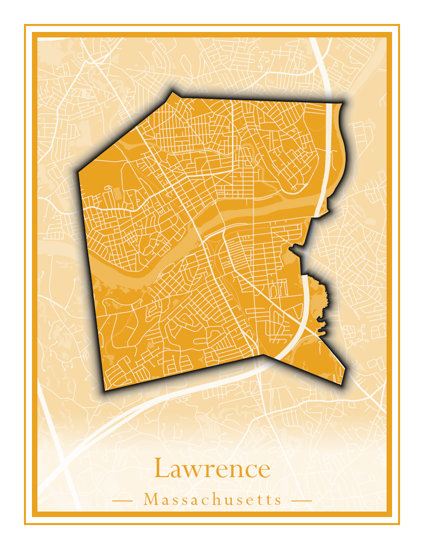 Massachusetts Towns - Street Map (Lawrence - Lenox)