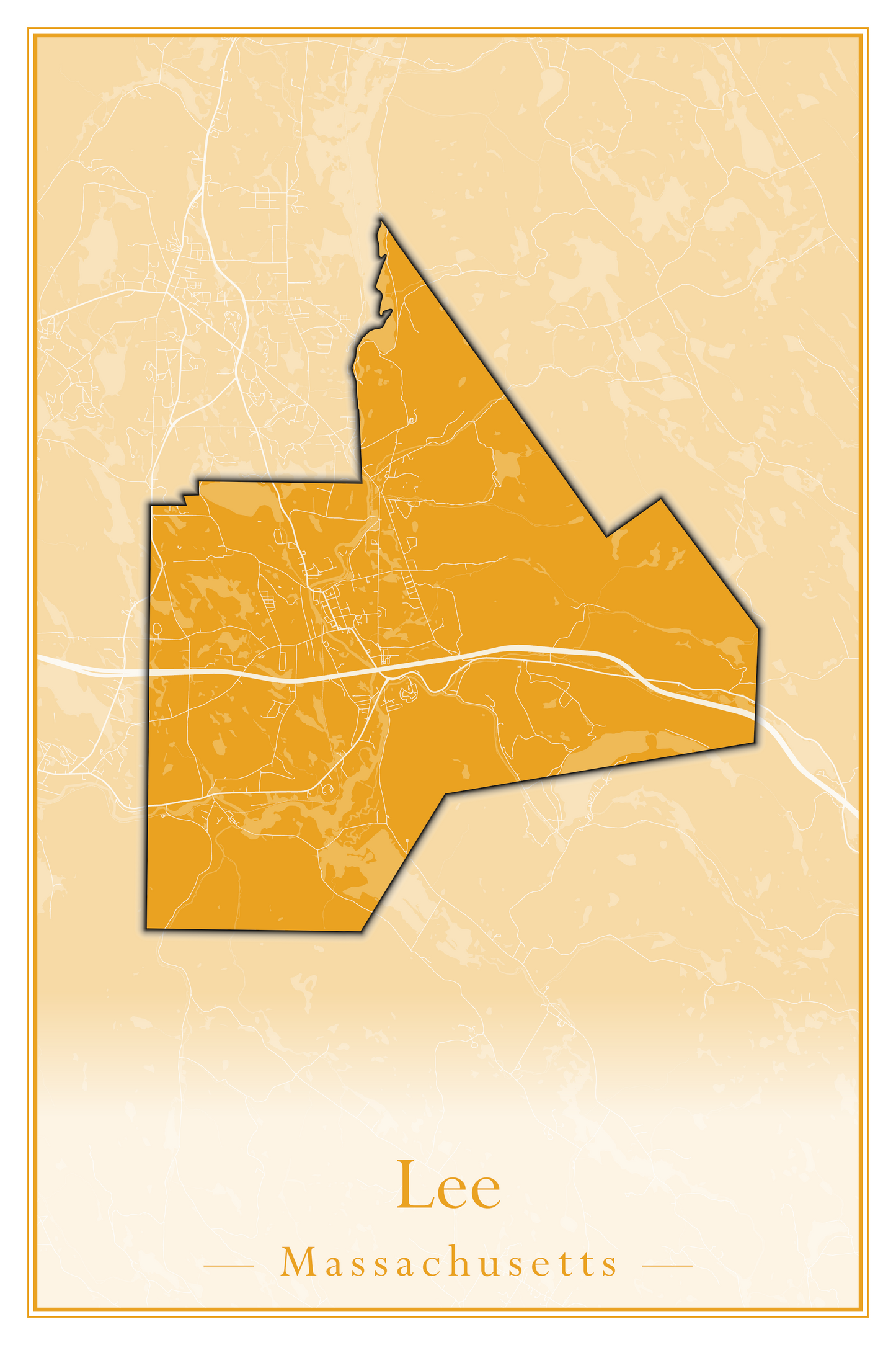 Massachusetts Towns - Street Map (Lawrence - Lenox)