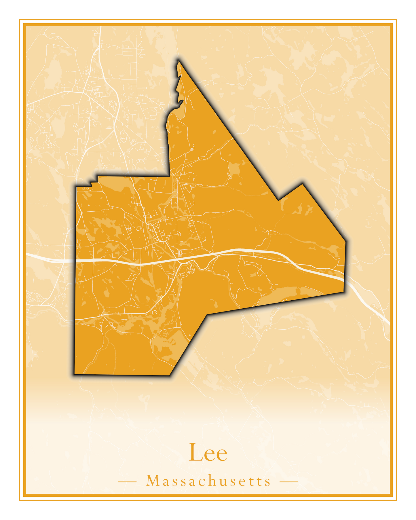 Massachusetts Towns - Street Map (Lawrence - Lenox)