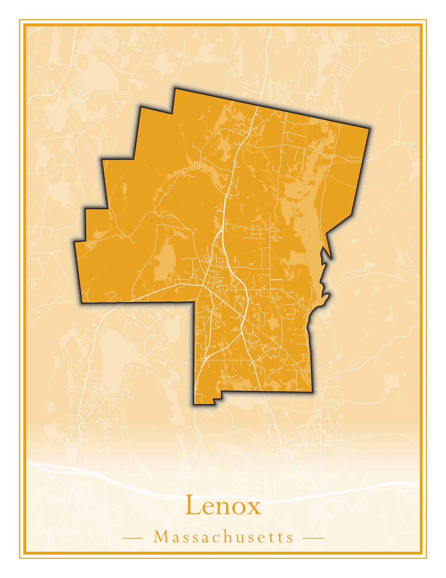 Massachusetts Towns - Street Map (Lawrence - Lenox)