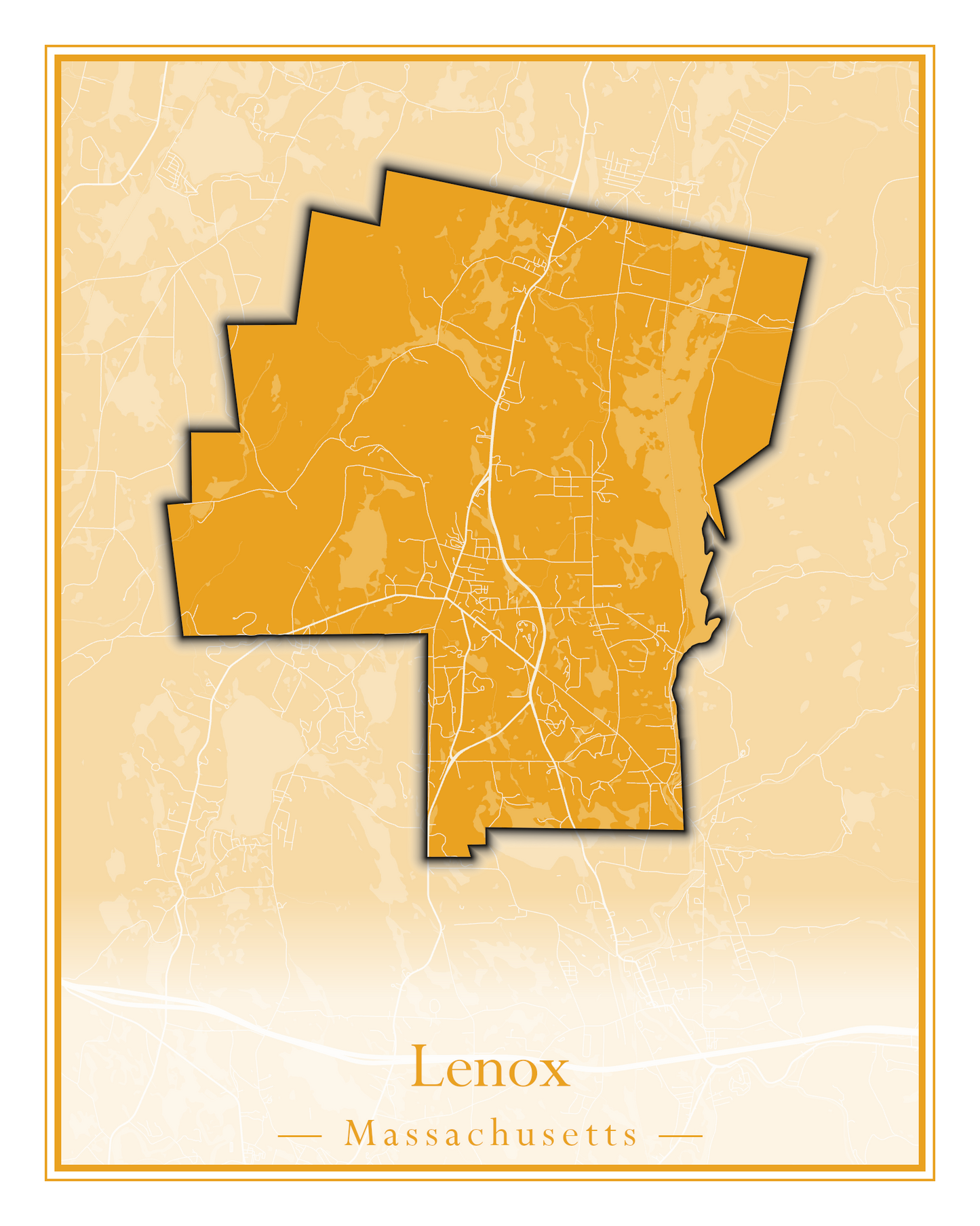 Massachusetts Towns - Street Map (Lawrence - Lenox)