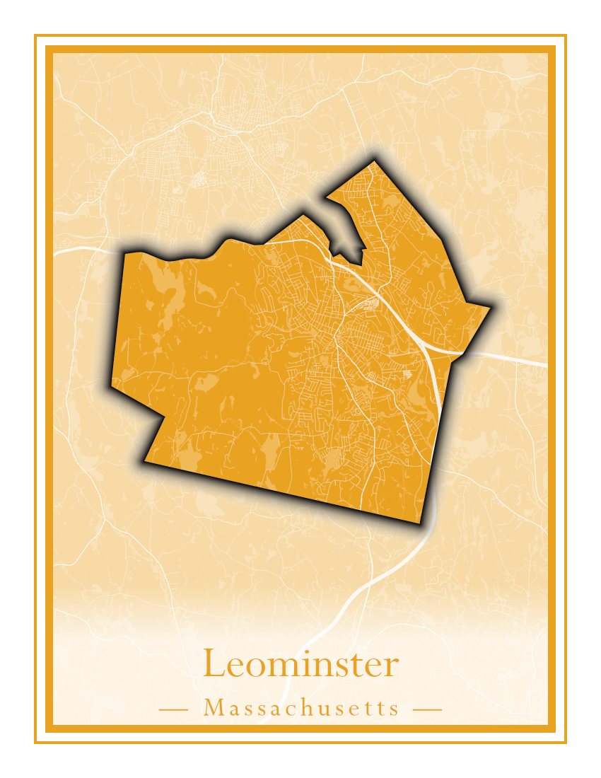 Massachusetts Towns - Street Map (Leominster - Leyden)