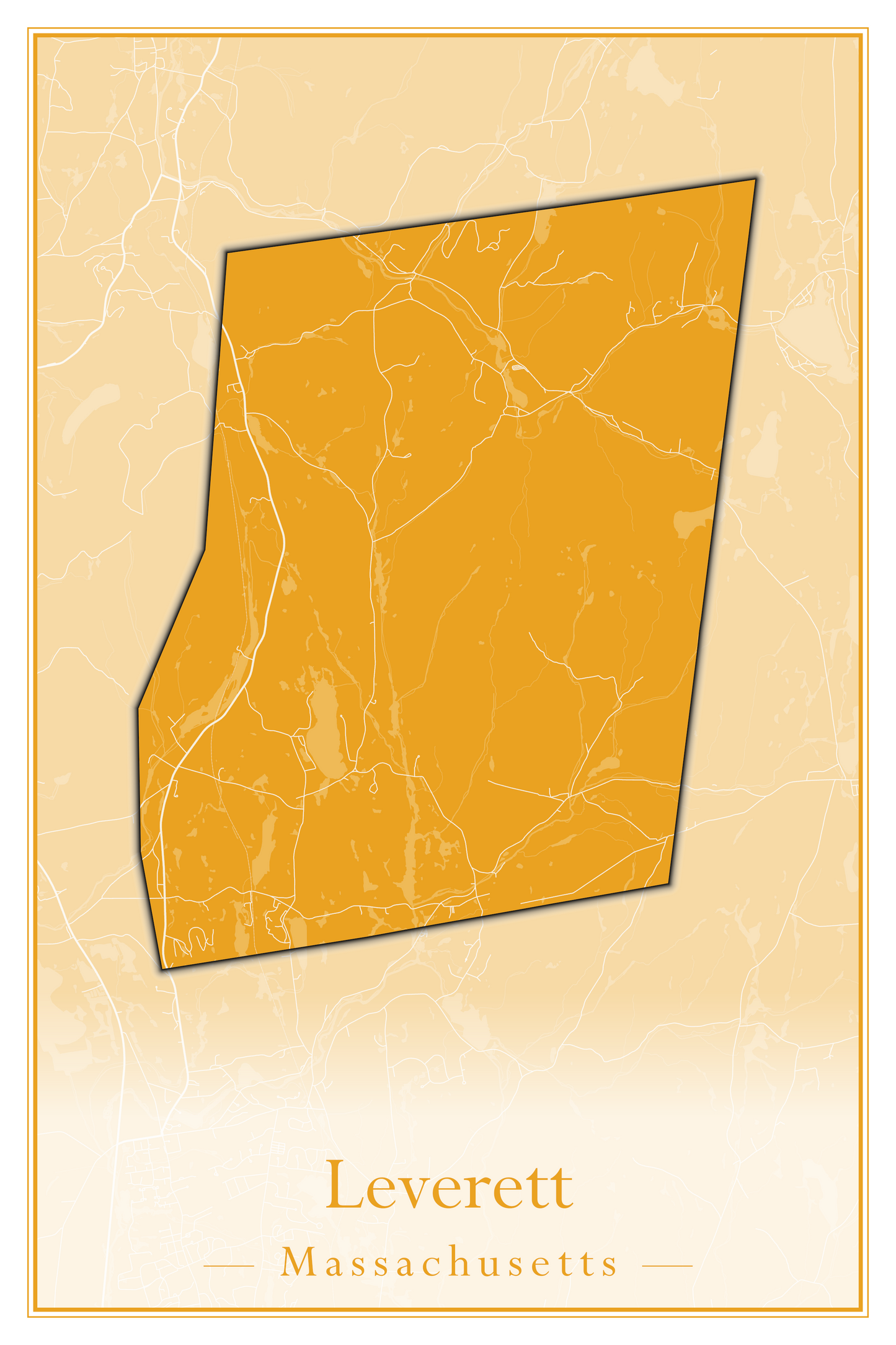 Massachusetts Towns - Street Map (Leominster - Leyden)