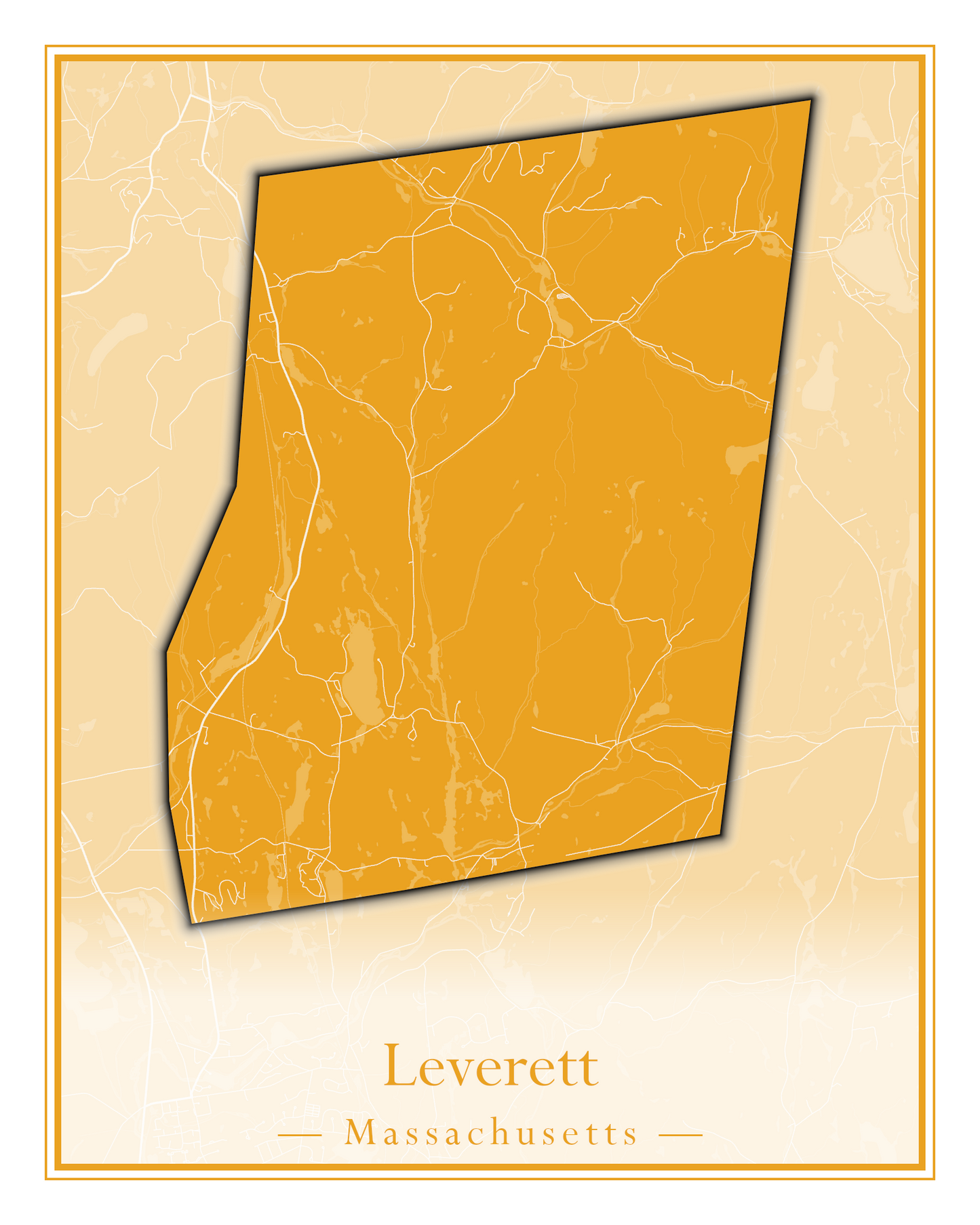 Massachusetts Towns - Street Map (Leominster - Leyden)