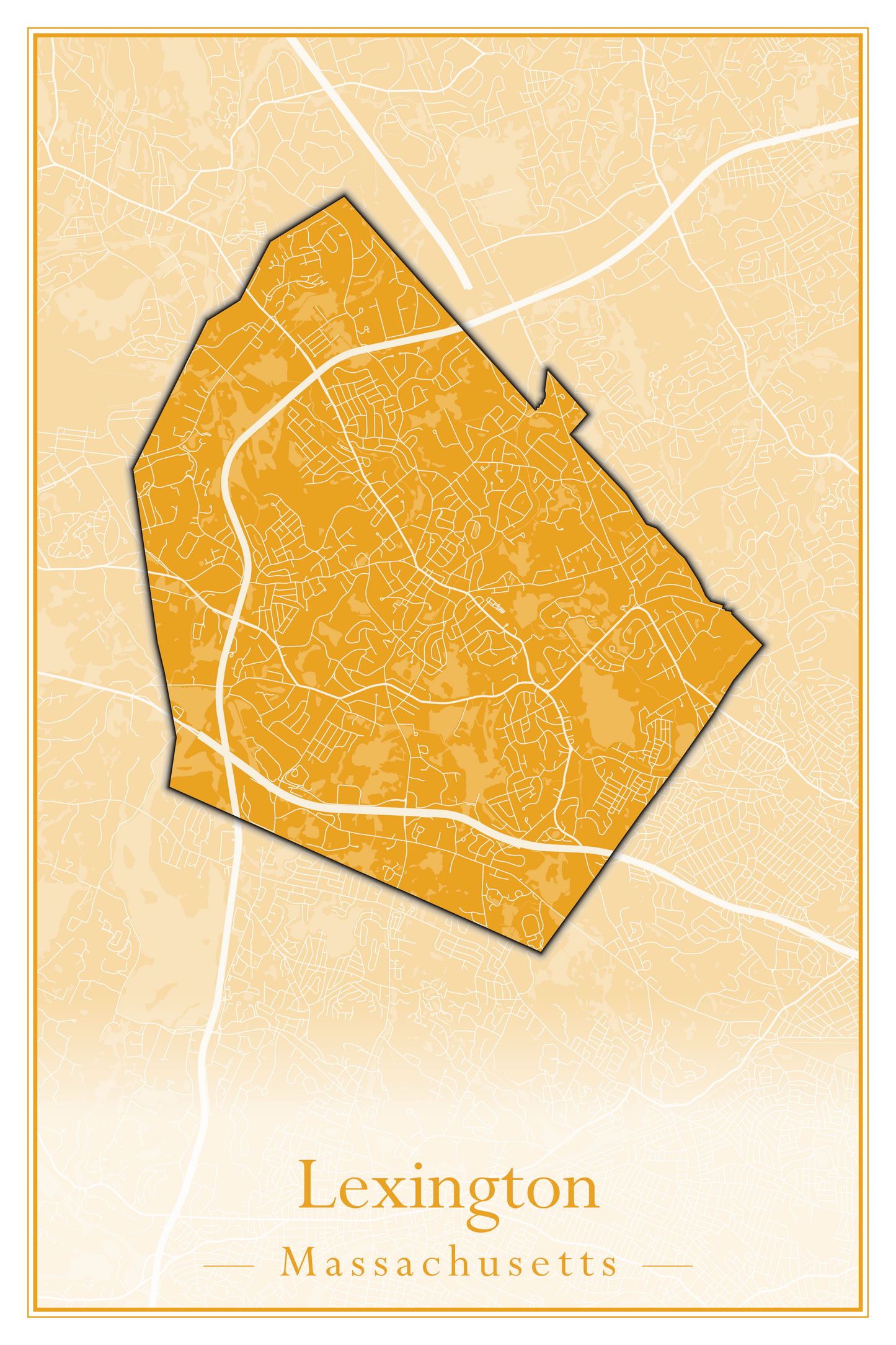 Massachusetts Towns - Street Map (Leominster - Leyden)