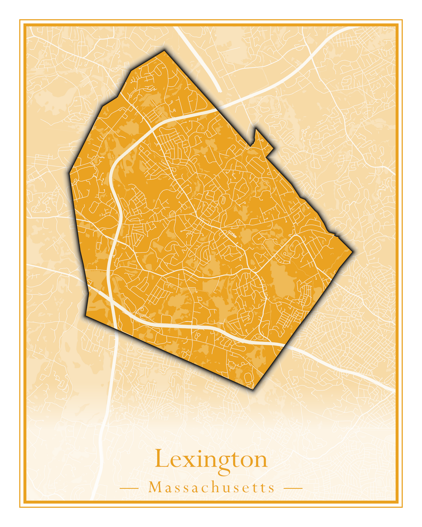 Massachusetts Towns - Street Map (Leominster - Leyden)