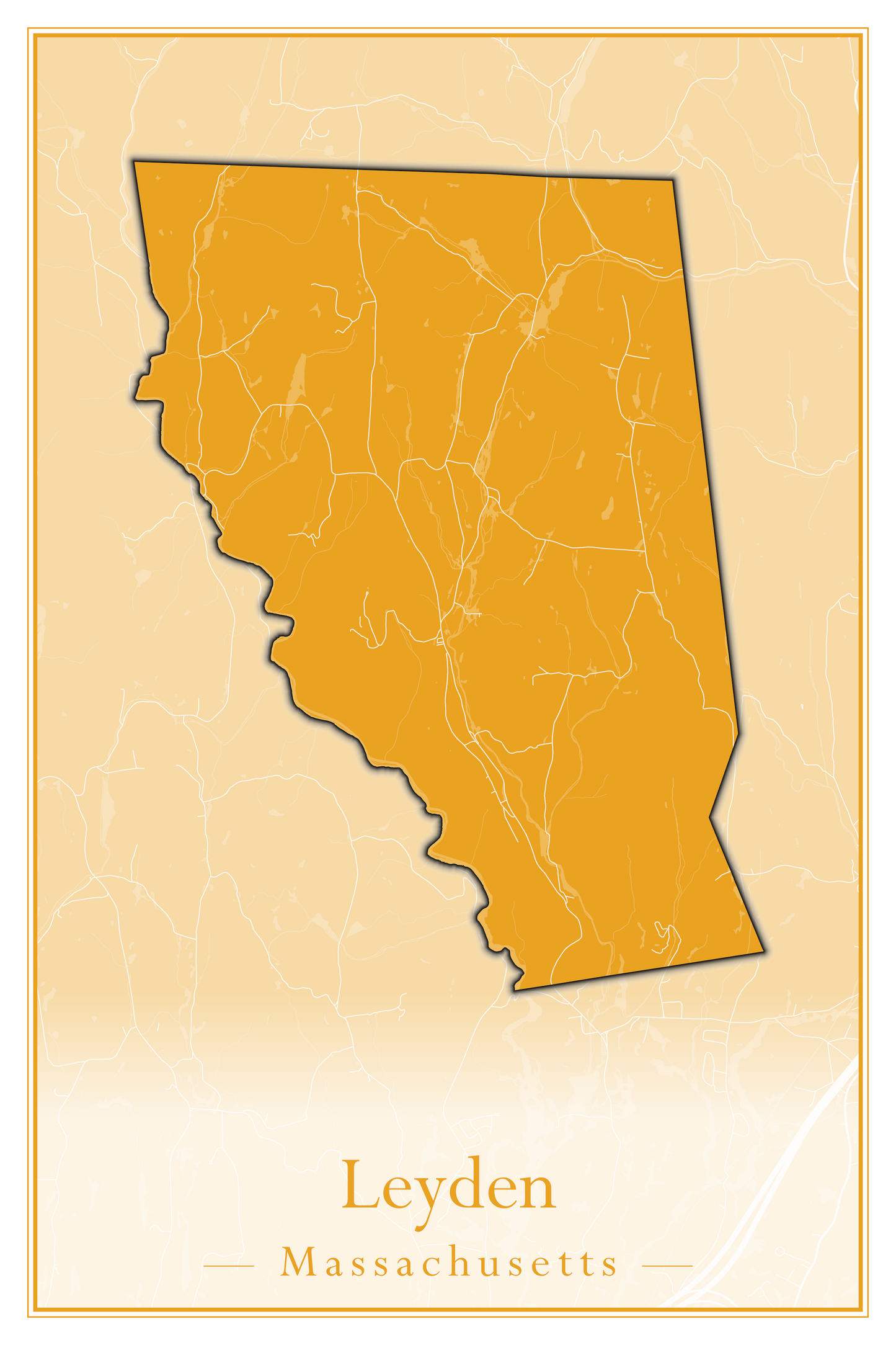 Massachusetts Towns - Street Map (Leominster - Leyden)