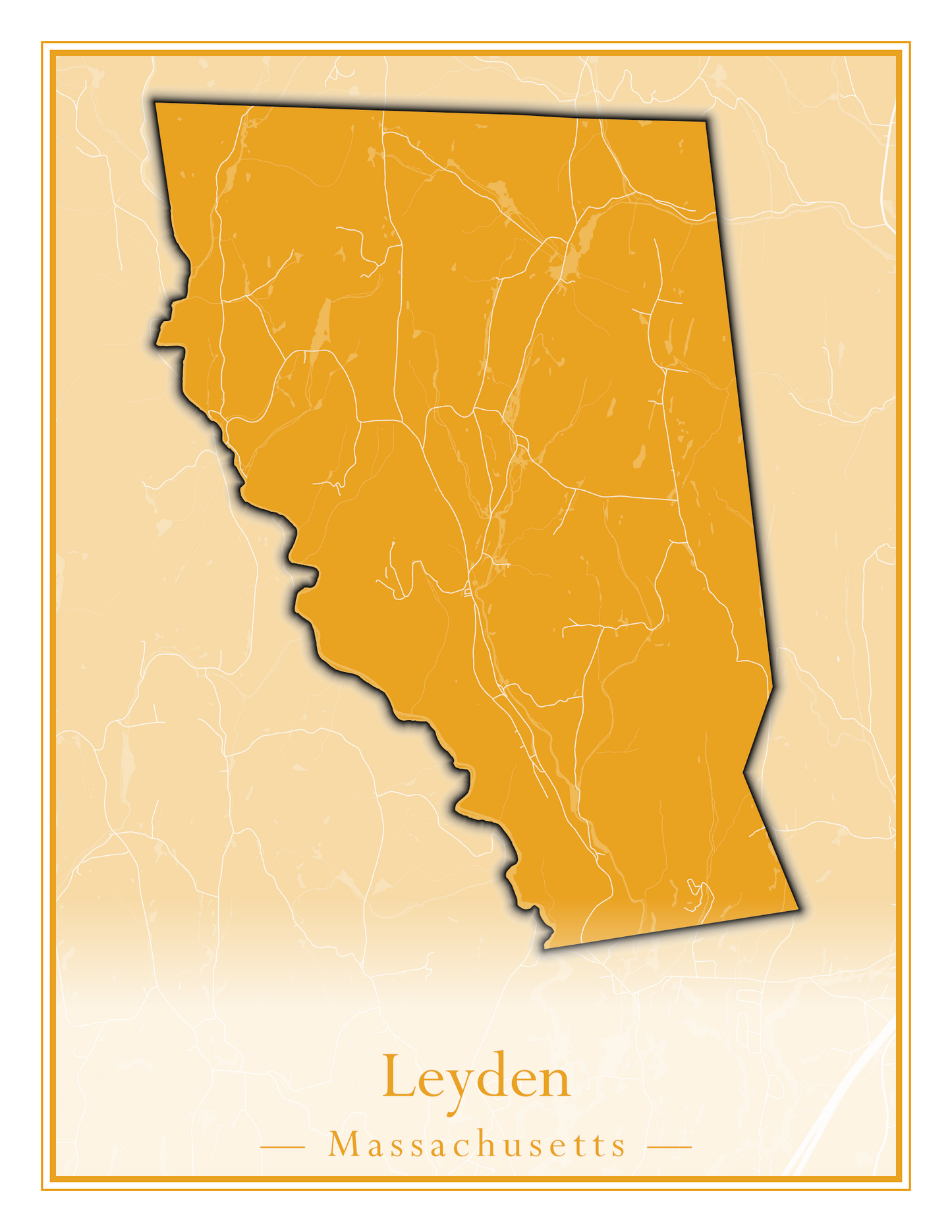 Massachusetts Towns - Street Map (Leominster - Leyden)