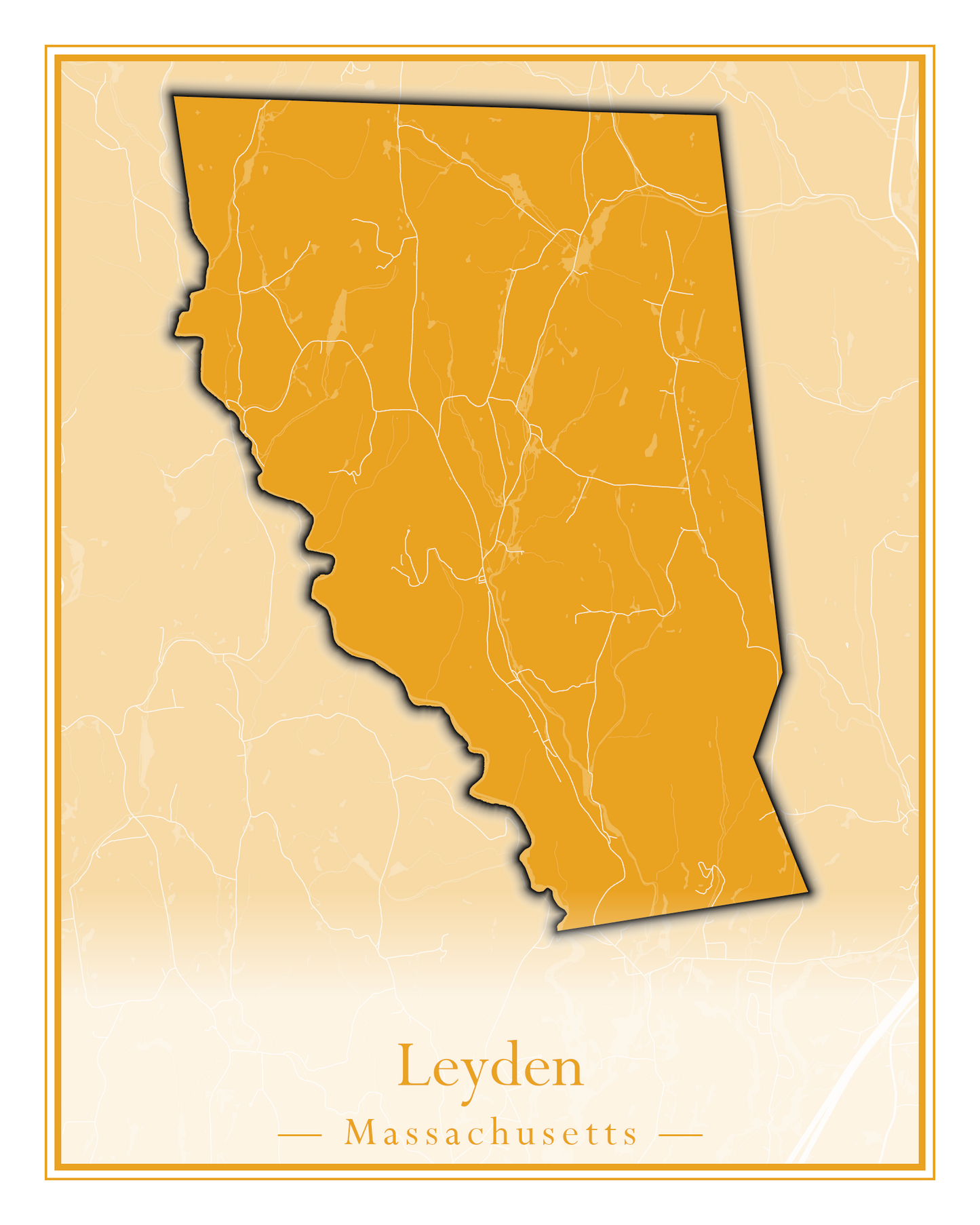 Massachusetts Towns - Street Map (Leominster - Leyden)