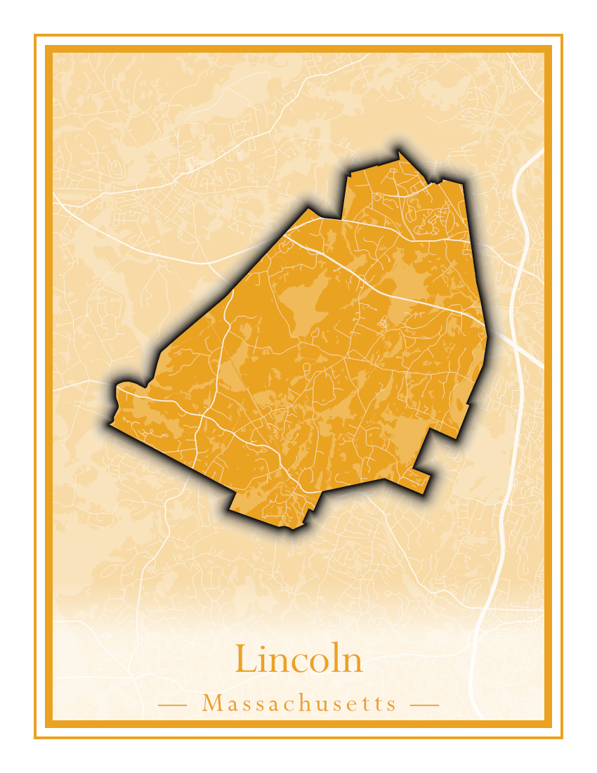 Massachusetts Towns - Street Map (Lincoln - Lowell)