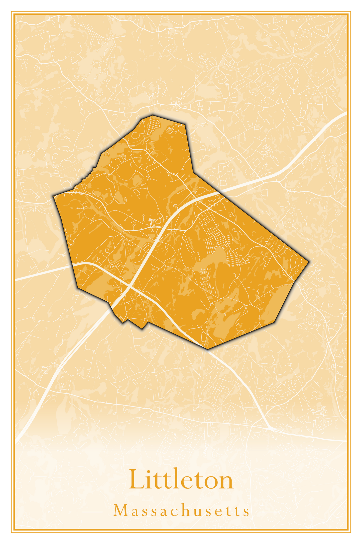 Massachusetts Towns - Street Map (Lincoln - Lowell)