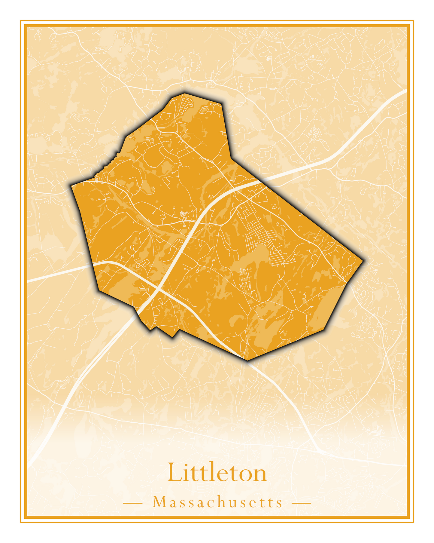 Massachusetts Towns - Street Map (Lincoln - Lowell)