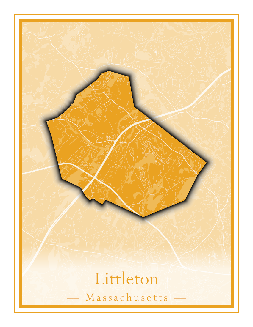 Massachusetts Towns - Street Map (Lincoln - Lowell)