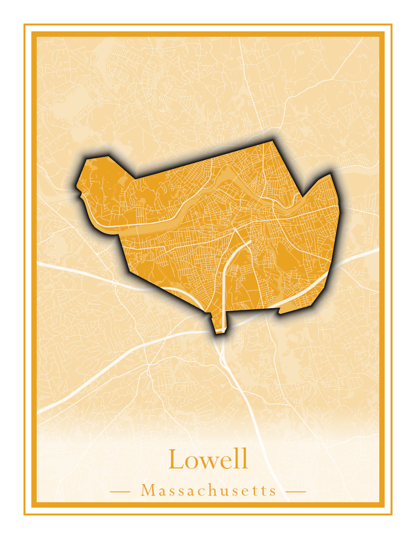 Massachusetts Towns - Street Map (Lincoln - Lowell)