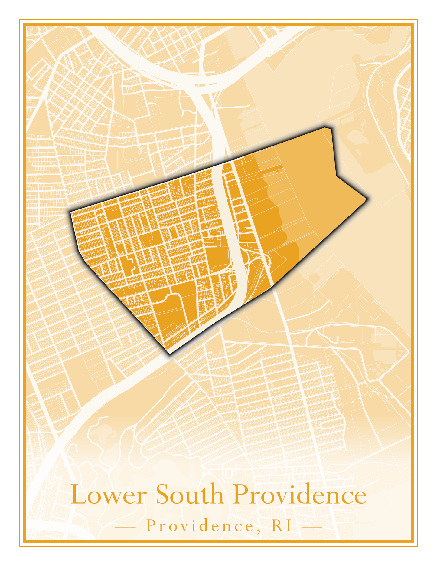 Providence Neighborhoods - Street Map (Hartford - Manton)