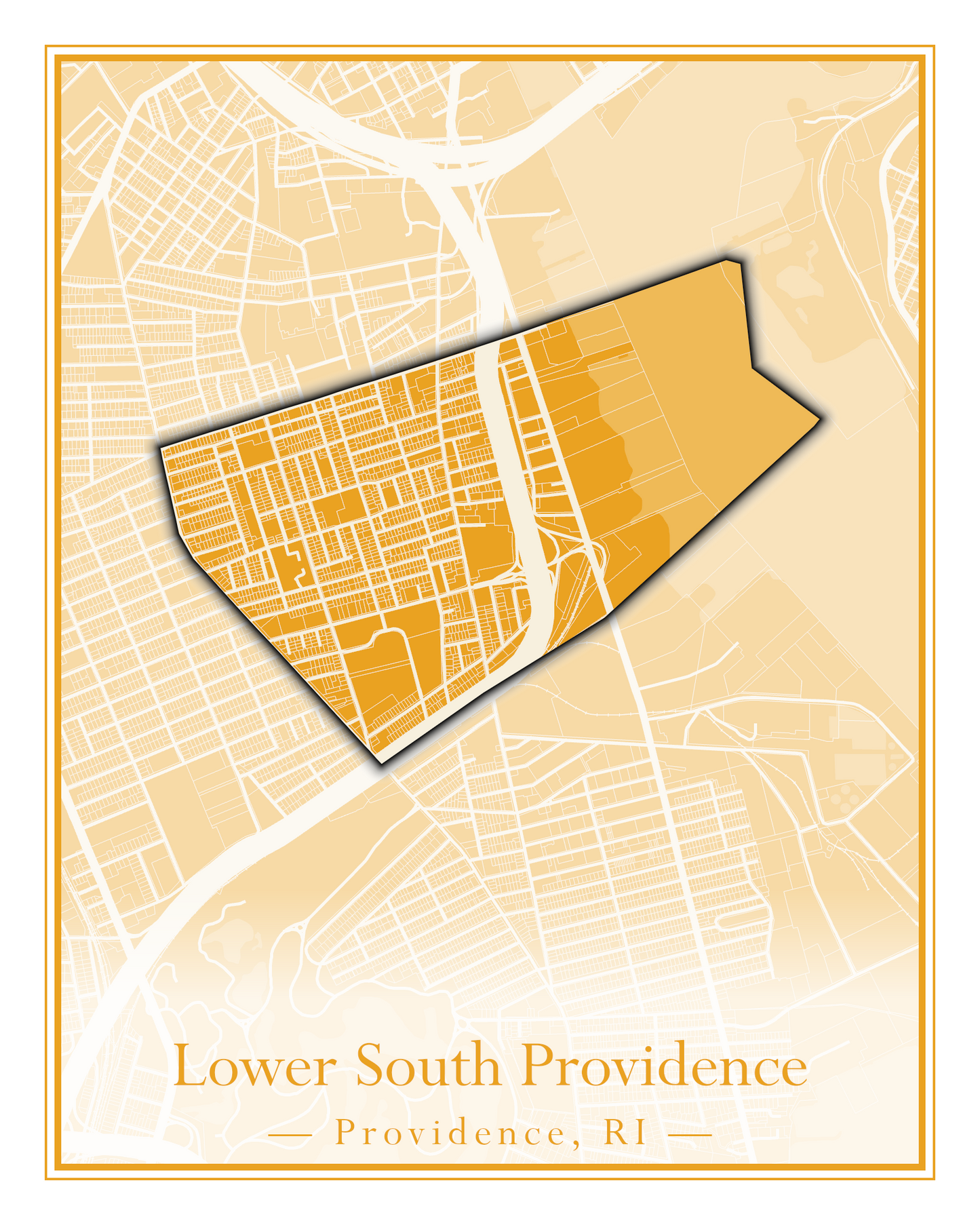 Providence Neighborhoods - Street Map (Hartford - Manton)