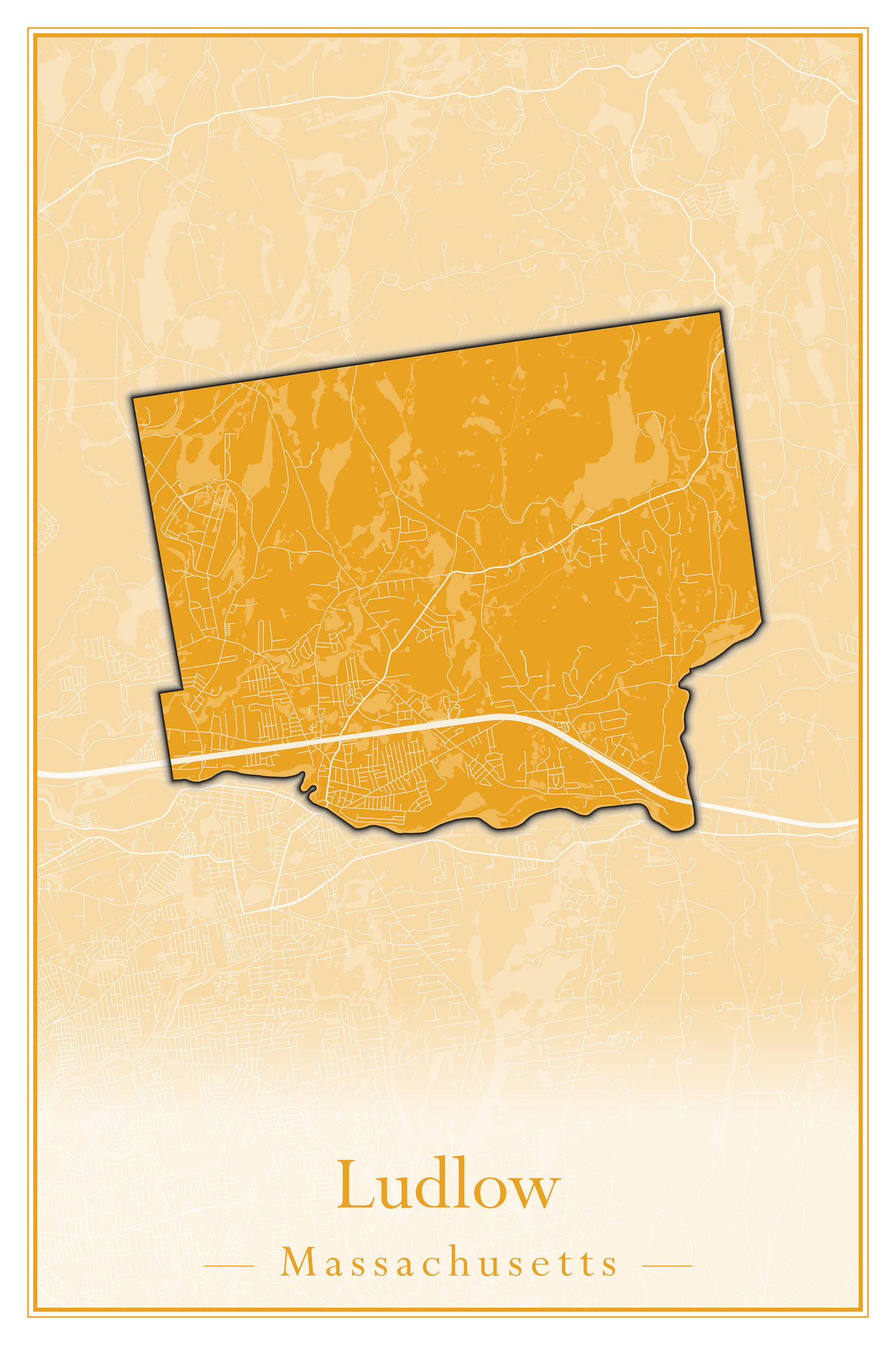 Massachusetts Towns - Street Map (Ludlow - Lynnfield)