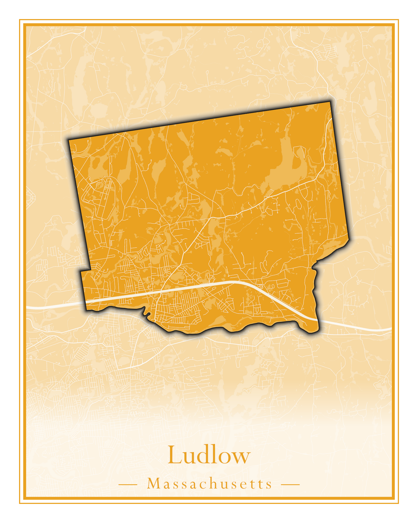 Massachusetts Towns - Street Map (Ludlow - Lynnfield)