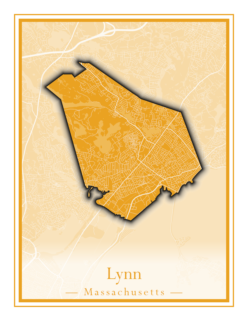 Massachusetts Towns - Street Map (Ludlow - Lynnfield)