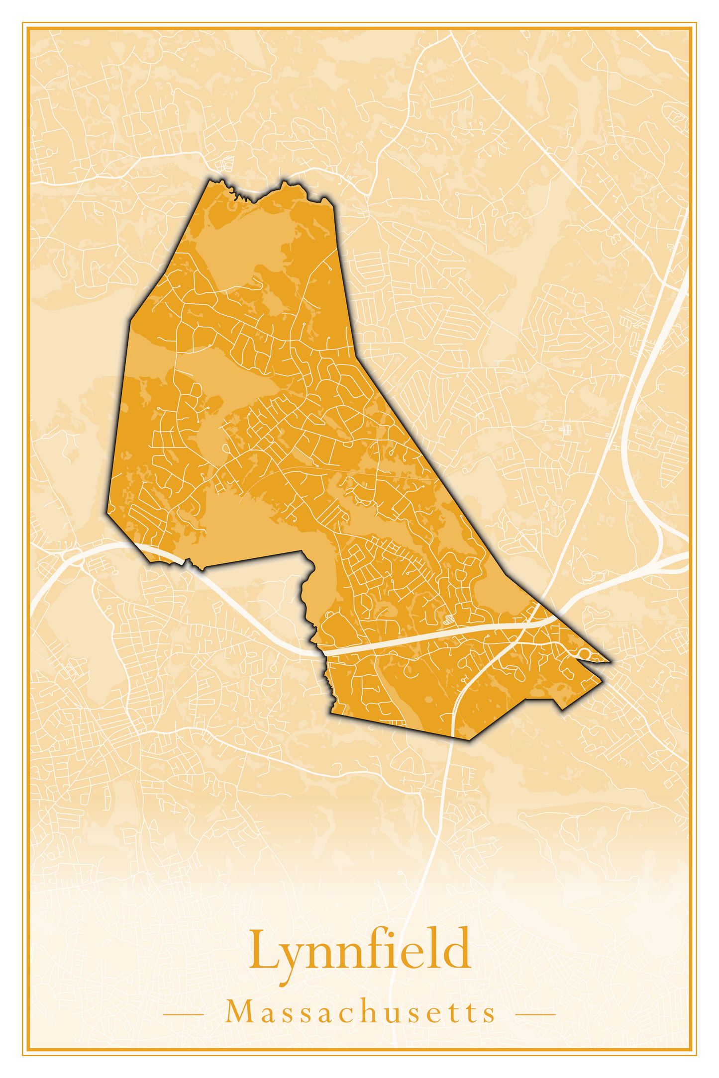 Massachusetts Towns - Street Map (Ludlow - Lynnfield)