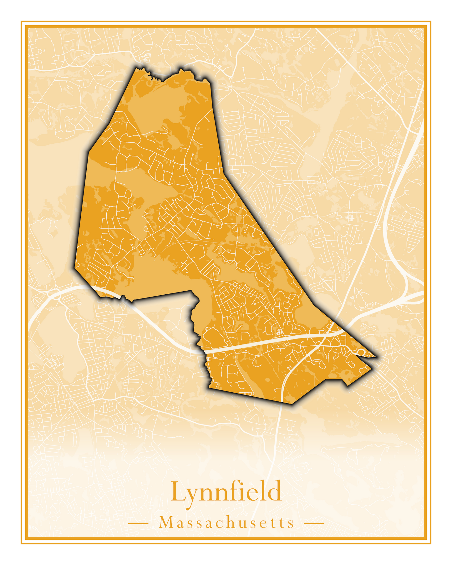 Massachusetts Towns - Street Map (Ludlow - Lynnfield)