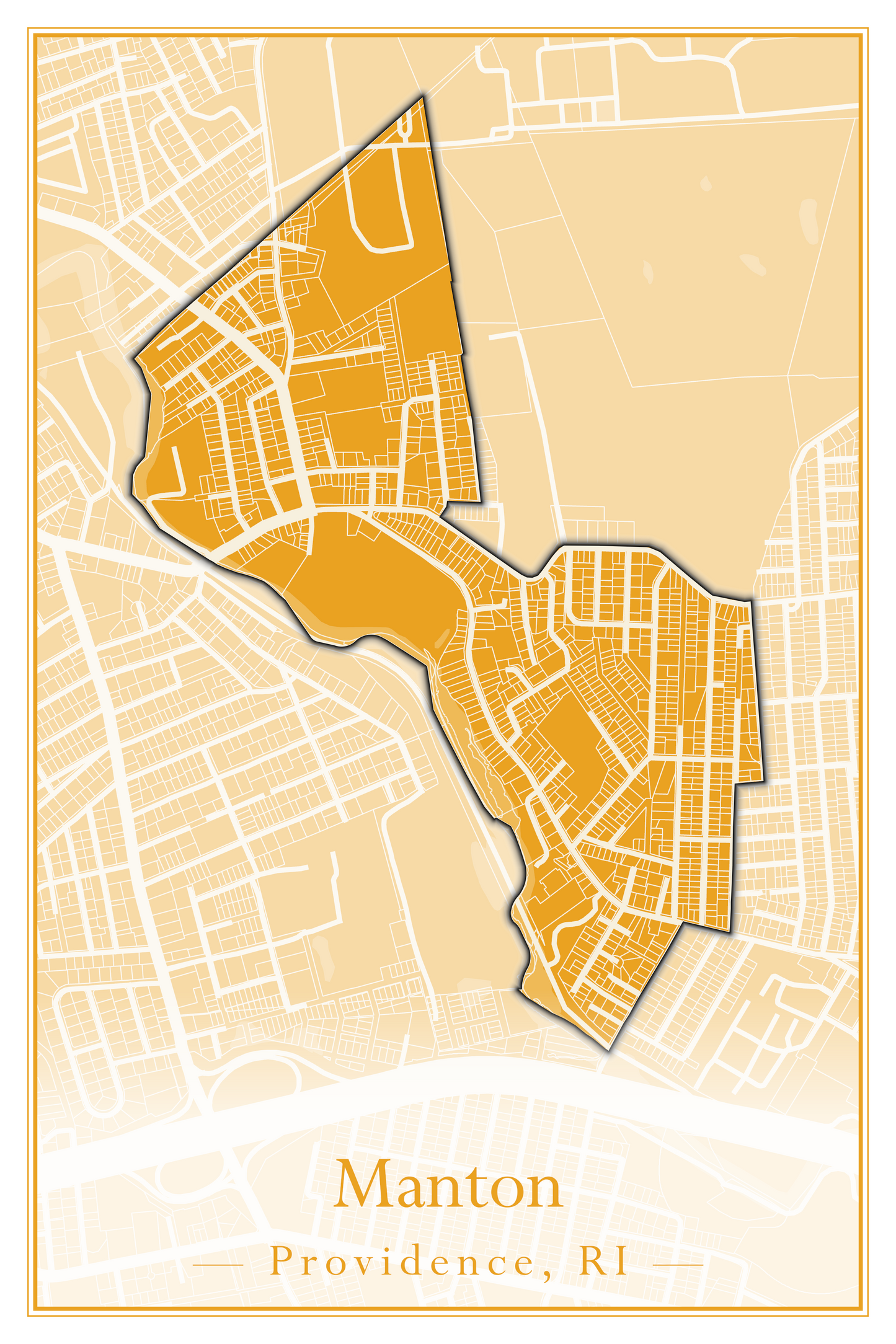 Providence Neighborhoods - Street Map (Hartford - Manton)