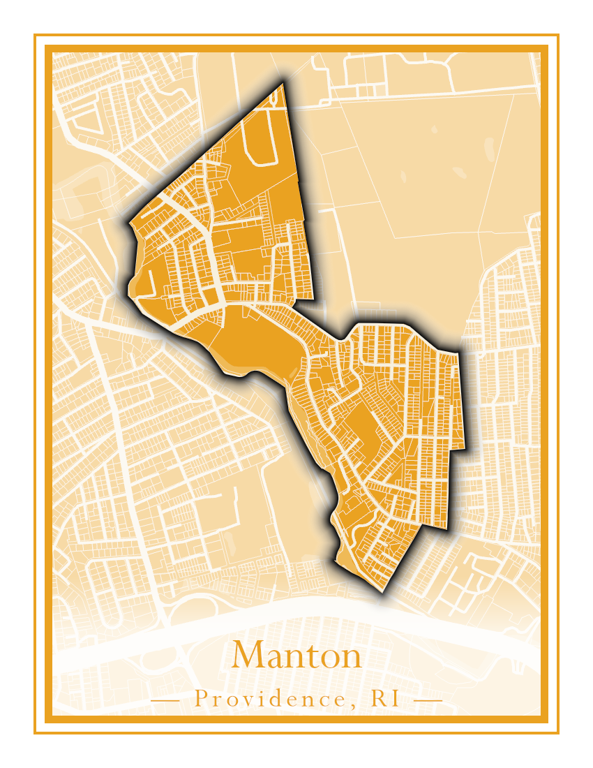 Providence Neighborhoods - Street Map (Hartford - Manton)