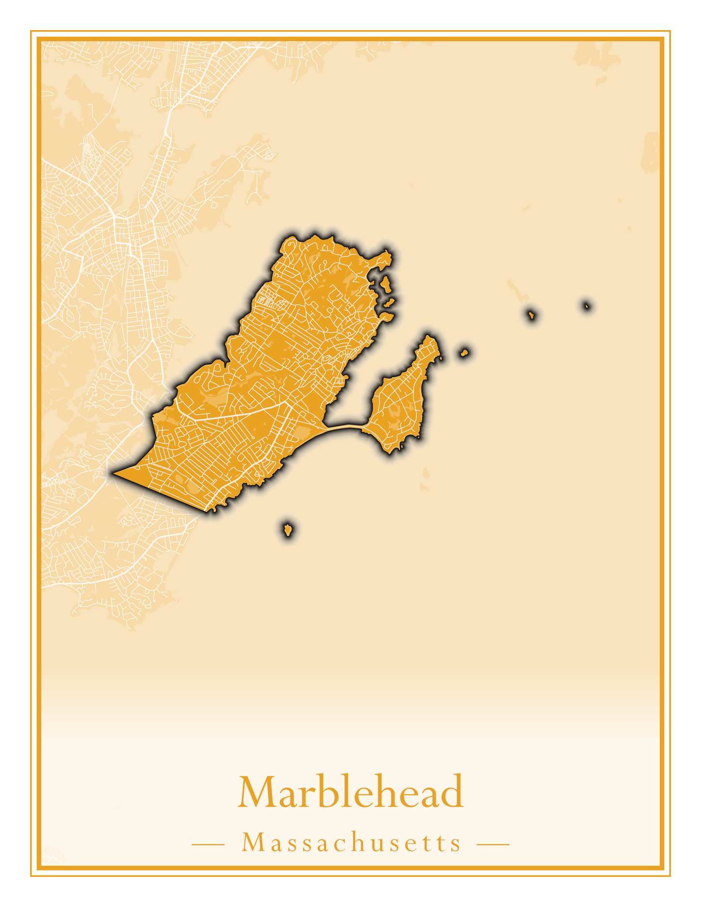 Massachusetts Towns - Street Map (Malden - Marblehead)