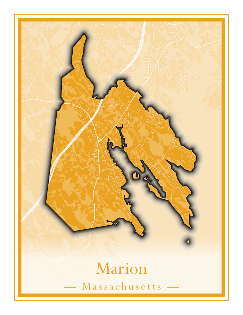 Massachusetts Towns - Street Map (Marion - Mashpee)