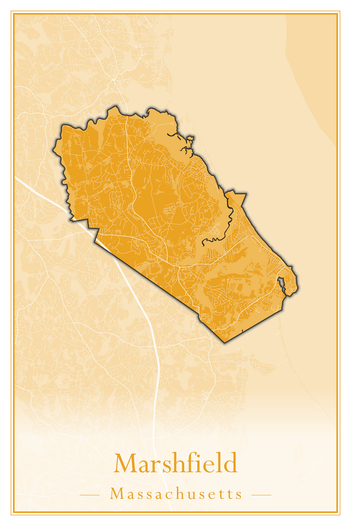 Massachusetts Towns - Street Map (Marion - Mashpee)