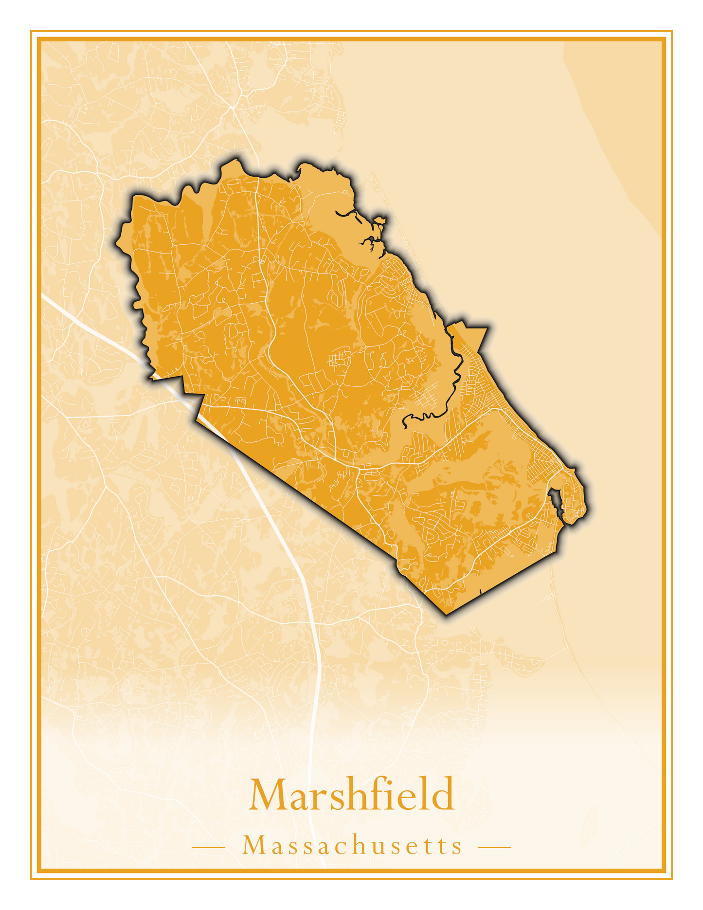 Massachusetts Towns - Street Map (Marion - Mashpee)