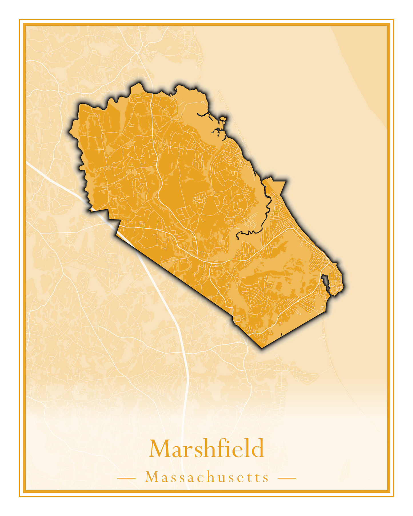 Massachusetts Towns - Street Map (Marion - Mashpee)